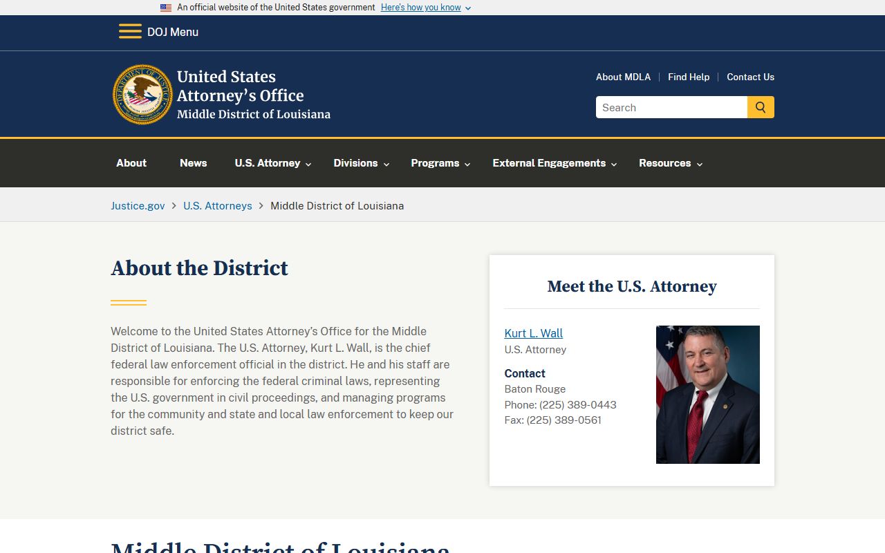 Iberville Parish court records federal prosecutor access