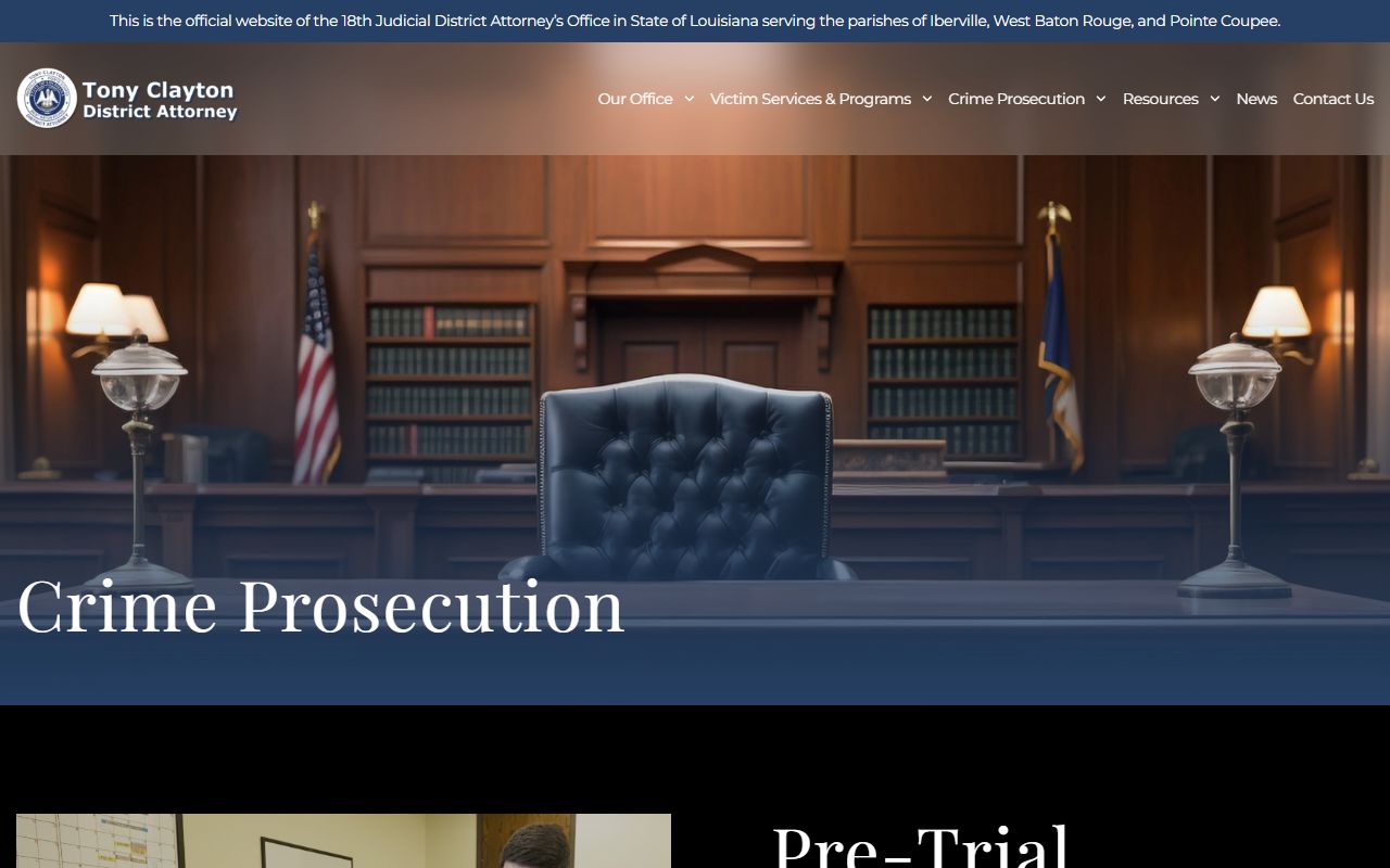 Iberville Parish criminal court records pre-trial diversion
