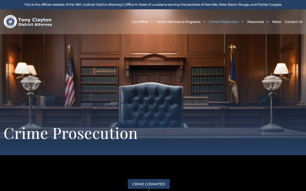Iberville Parish criminal court records prosecution process